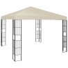 Gazebo com cordões de luzes LED 3x3 m cor creme 2