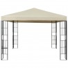 Gazebo com cordões de luzes LED 3x3 m cor creme 3