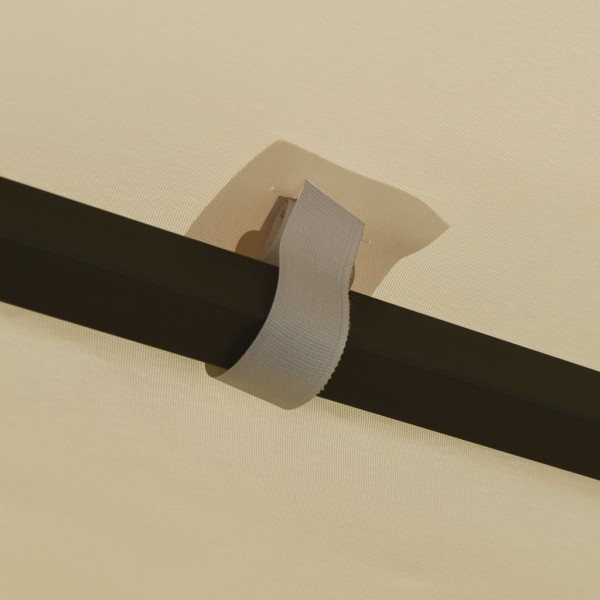 Cenador con tira de luces LED 3x3 m crema M 5