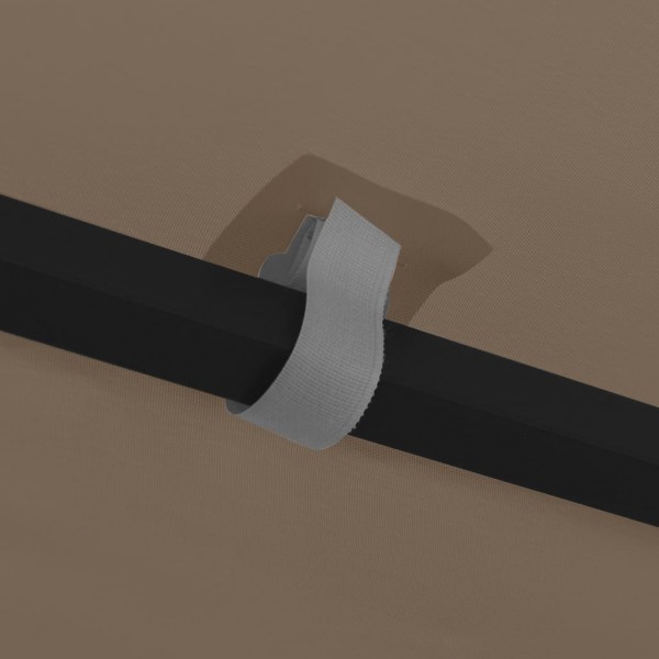 Carpa cenador de jardín con tira de luces LED 3x3 m taupé M 4