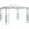 Gazebo com cordões de luzes LED 300x300 cm cor creme 2