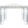 Gazebo com cordões de luzes LED 300x300 cm cor creme 3