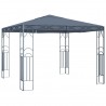 Gazebo com cordões de luzes LED 300x300 cm antracite 2