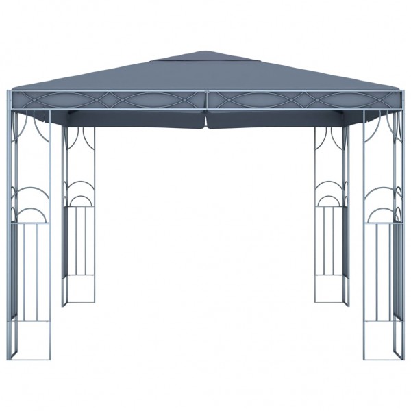 Gazebo com cordões de luzes LED 300x300 cm antracite M 3