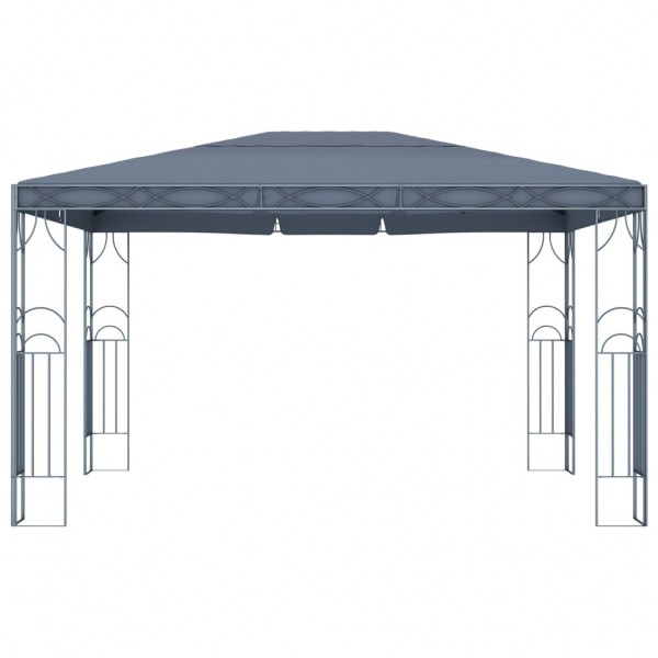 Gazebo com cordões de luzes LED 400x300 cm antracite M 3
