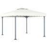 Gazebo com cordões de luzes LED 300x300 cm alumínio cor creme 2