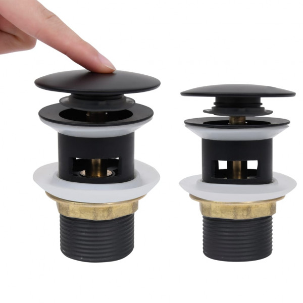 Válvula escoam. c/ função antitransbordo 6.4x6.4x9.1 cm preto M 2