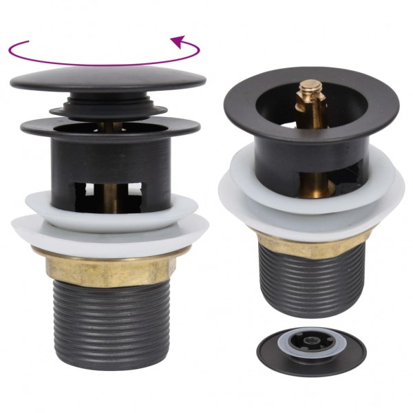 Drenaje de empuje con función desbordamiento gris 6.4x6.4x9.1cm D