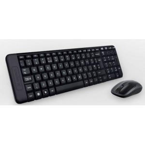 TECLADO + MOUSE LOGITECH MK220 SEM FIO PRETO H