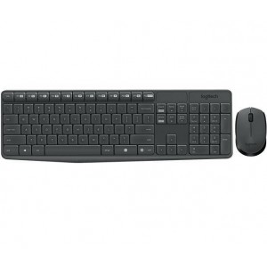 TECLADO + MOUSE LOGITECH MK235 SEM FIO PRETO H