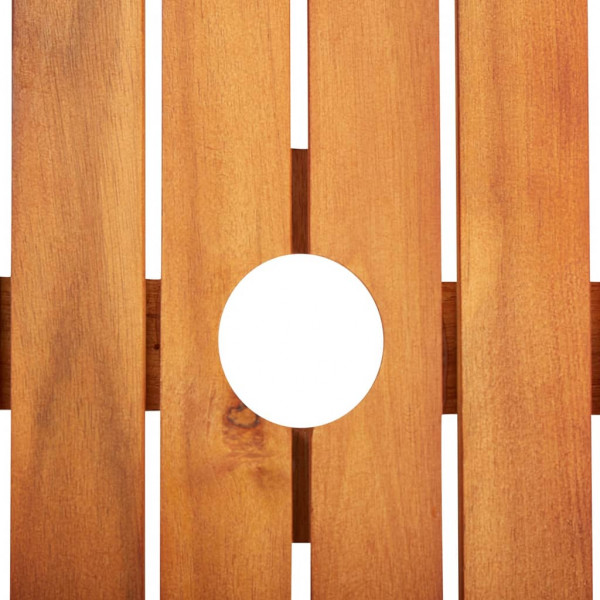 3 pcs conjunto de jantar p/ jardim c/ almofadões acácia maciça M 4