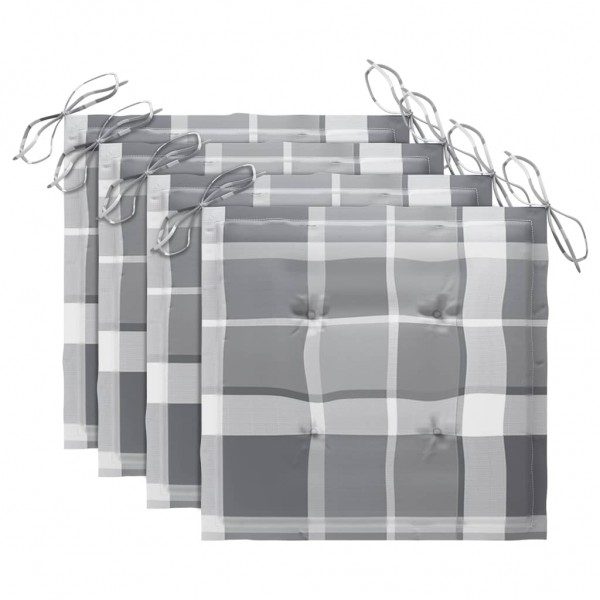 Cadeiras de jantar jardim c/ almofadões 3 pcs madeira acácia M 4