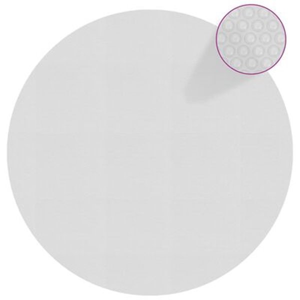 Cubierta solar de piscina de PE flotante gris 455 cm D