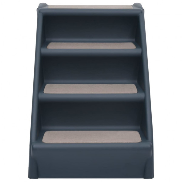 Escalera para perros plegable de 4 peldaños gris oscuro M 3