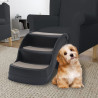 Escalera para perros plegable de 3 peldaños negra 1