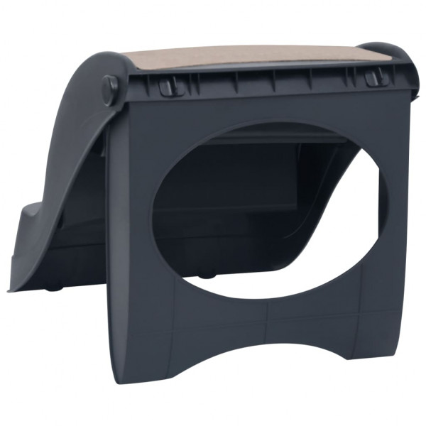 Escalera para perros plegable de 3 peldaños gris oscuro M 5