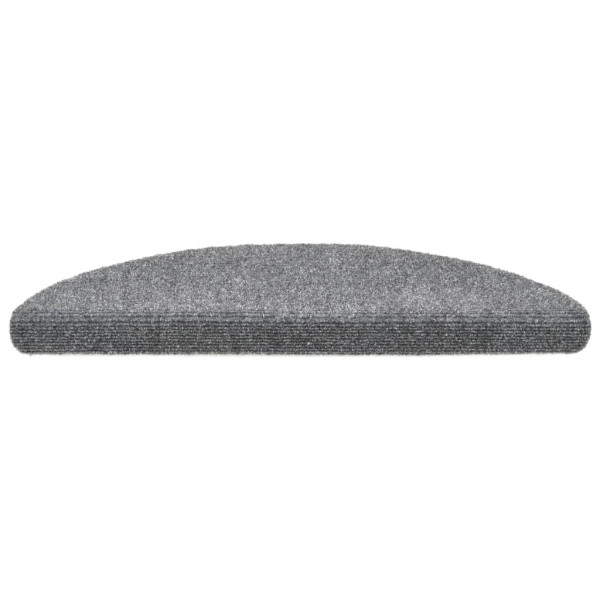 Alfombrillas de escalera autoadhesivas 10 uds gris 56x17x3 cm M 4