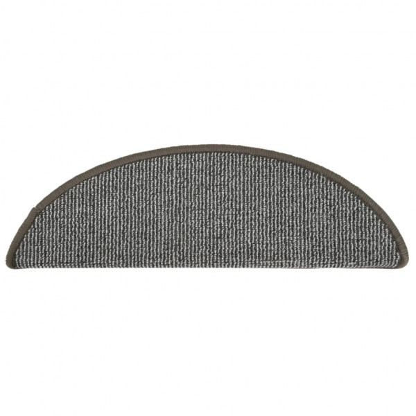 Alfombras de peldaños de escalera 15 uds gris 56x17x3 cm M 5