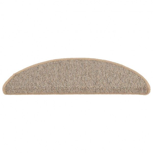 Alfombras de peldaños de escalera 15 uds marrón 56x17x3 cm M 4