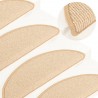 Tapete/carpete para degraus 15 pcs 56x17x3 cm cor creme 1