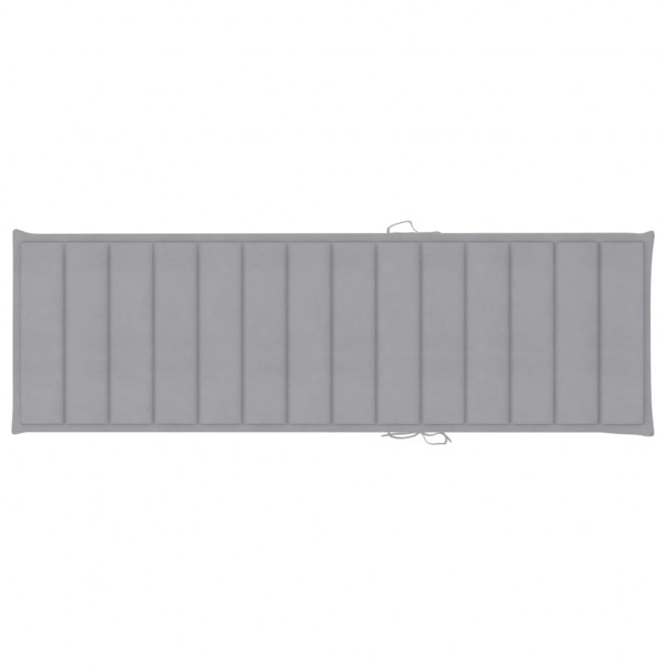 Tumbona con cojín gris madera de pino impregnada M 5