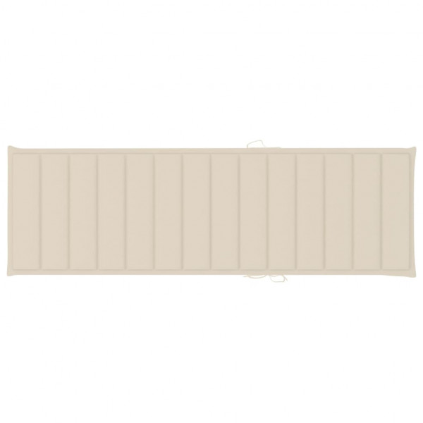 Tumbona con cojín crema madera de pino impregnada M 5