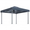 Gazebo com cordões de luzes LED 300x300 cm alumínio antracite 1