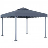 Gazebo com cordões de luzes LED 300x300 cm alumínio antracite 2