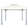 Gazebo com cordões de luzes LED 400x300 cm alumínio cor creme 3
