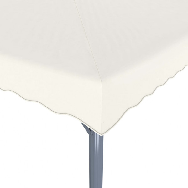 Gazebo com cordões de luzes LED 400x300 cm alumínio cor creme M 5