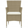 Juego de comedor de jardín 7 piezas ratán sintético beige 4