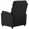 Sillón reclinable eléctrico de cuero sintético negro 4