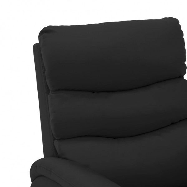 Sillón reclinable eléctrico de cuero sintético negro M 5