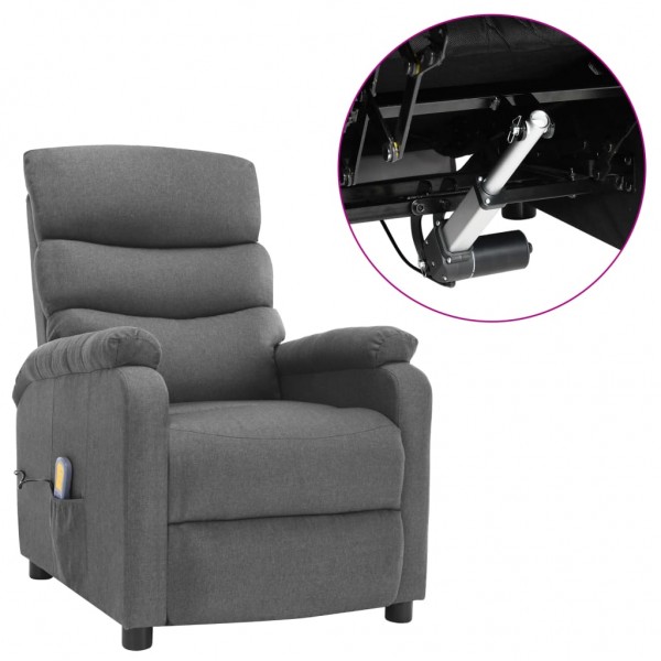 Sillón de masaje eléctrico tela gris claro D