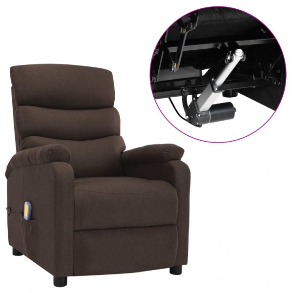 Sillón de masaje eléctrico tela marrón D