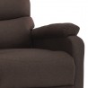Poltrona de massagens elétrica reclinável tecido castanho 3