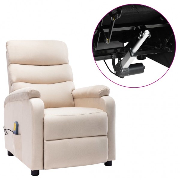 Sillón de masaje eléctrico tela color crema D