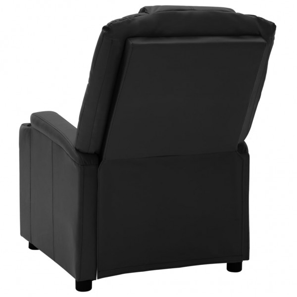 Sillón de masaje eléctrico cuero sintético negro M 4