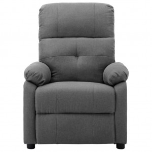 Sillón reclinable eléctrico tela gris claro H