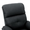 Sillón reclinable eléctrico de tela gris oscuro 5