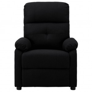 Sillón reclinable eléctrico de tela negro H