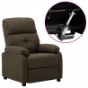 Sillón reclinable eléctrico de tela marrón 1