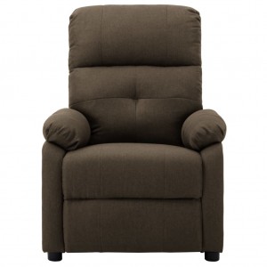 Sillón reclinable eléctrico de tela marrón H