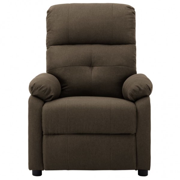 Sillón reclinable eléctrico de tela marrón M 2
