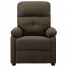Sillón reclinable eléctrico de tela marrón 2