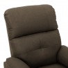 Sillón reclinable eléctrico de tela marrón 5