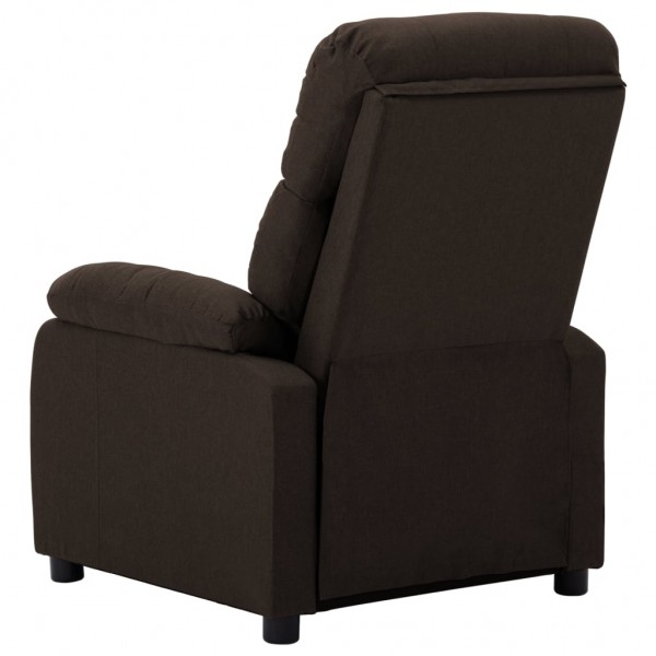 Sillón reclinable eléctrico tela marrón oscuro M 4