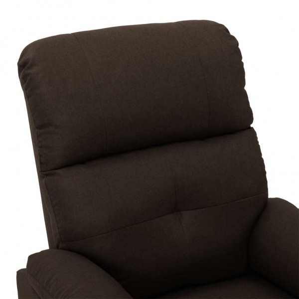 Sillón reclinable eléctrico tela marrón oscuro M 5