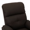 Sillón reclinable eléctrico tela marrón oscuro 5