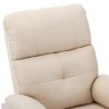 Sillón reclinable eléctrico de tela crema 5